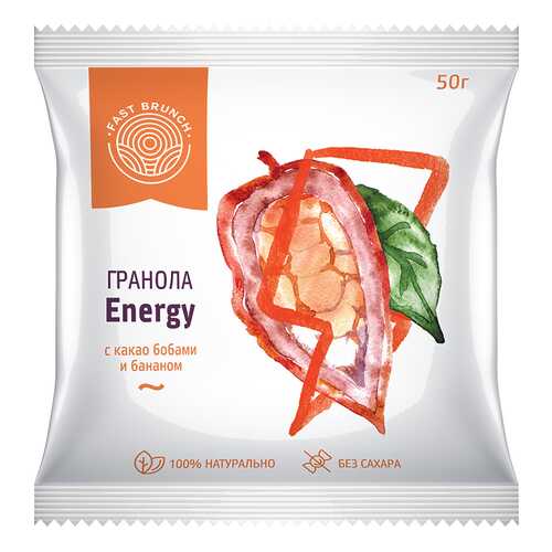 Гранола Fastbrunch Energy с какао бобами и бананом 3 саше в Мария-Ра