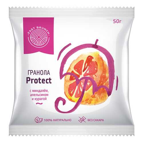 Гранола Fastbrunch Protect с миндалём, апельсином и курагой 3 саше в Мария-Ра