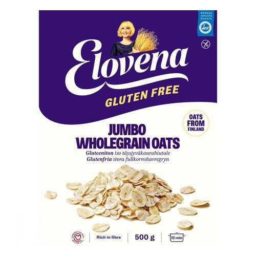 Хлопья Elovena Nordic Овсяные без глютена, из цельного зерна, крупные, 500 гр в Мария-Ра