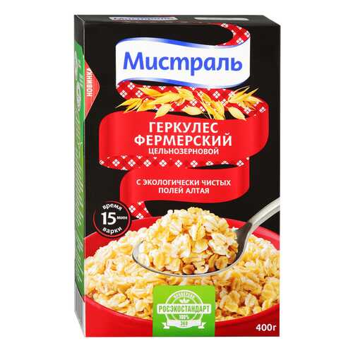 Хлопья Мистраль Геркулес Фермерский 400г в Мария-Ра