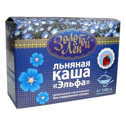 Каша льняная Золотой лен эльфа клубника 7 пакетов по 20 г в Мария-Ра