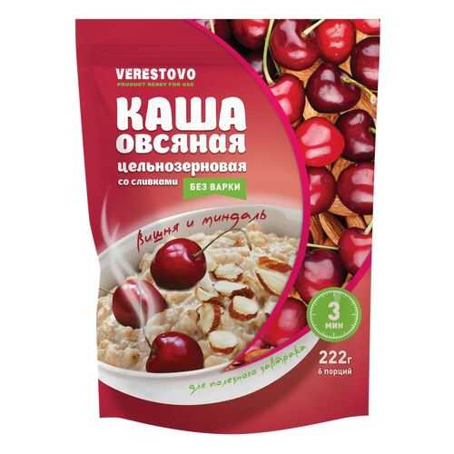 Каша моментального приготовления со сливками вишня и миндаль в пакетиках одноразовых в Мария-Ра