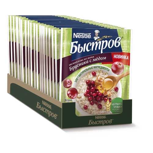 Каша овсяная Быстров Prebio брусника мед 17*40 г в Мария-Ра