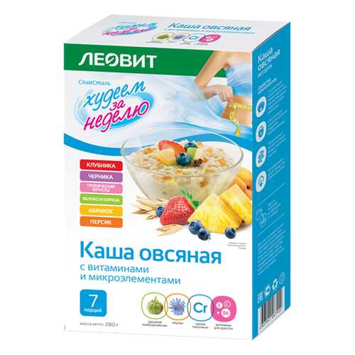 Каша овсянка Леовит ассорти 7 пакетов по 40 г в Мария-Ра