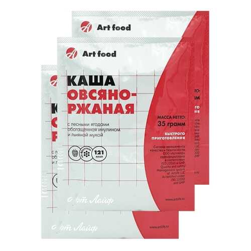 Каша овсяно-ржаная Art Life с лесными ягодами 3 шт по 35 г в Мария-Ра