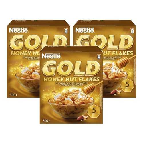 Кукурузные хлопья Gold Flakes с медом и орехами 3*300 г в Мария-Ра