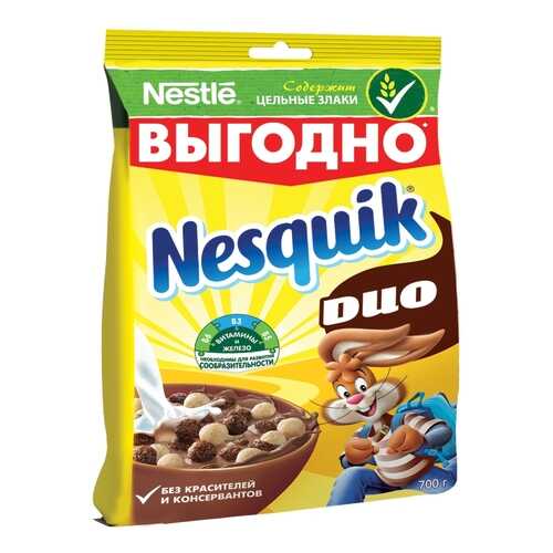 Шоколадные шарики Nesquik duo готовый завтрак 700 г в Мария-Ра