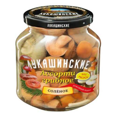 Ассорти грибное Лукашинские соленое 340г в Мария-Ра