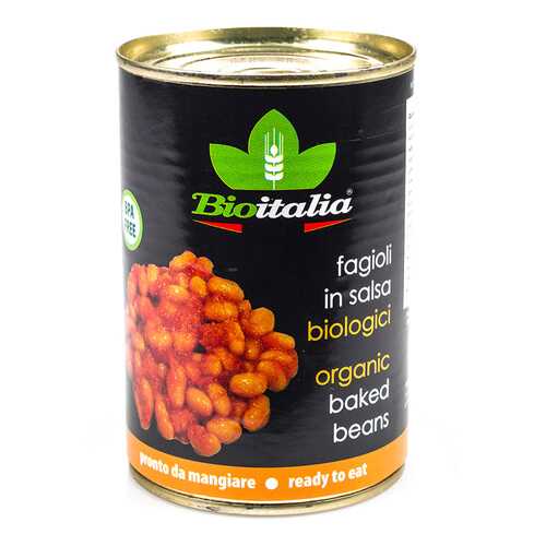 Фасоль Bioitalia в томатном соусе консервированная 400/420 г Италия в Мария-Ра
