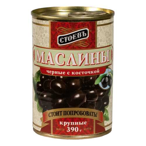 Маслины Стоевъ с косточкой крупные 390 г в Мария-Ра