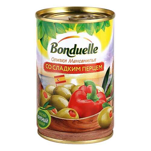 Оливки Bonduelle Мансанилья со сладким перцем 314мл в Мария-Ра