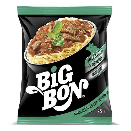 Лапша Bigbon говядина с соусом гуляш пакет 75 г в Мария-Ра