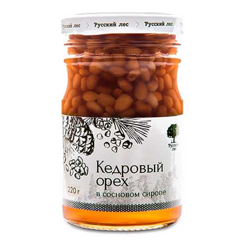 Десерт Русский лес Кедровый орех в сосновом сиропе, 220 гр в Мария-Ра