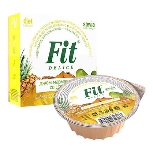 Джем Fit Parad мармелад со стевией ананас бромелайн гриффония в Мария-Ра