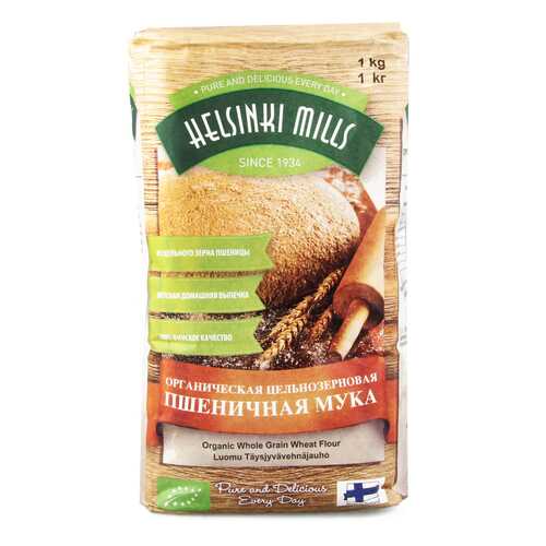 Мука Helsinki Mills пшеничная цельнозерновая органическая 1кг в Мария-Ра