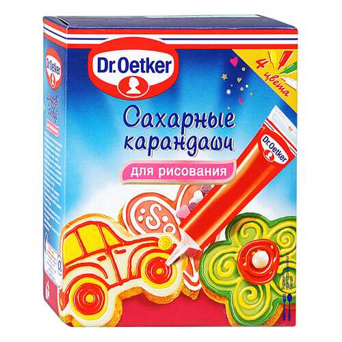 Сахарные карандаши Dr.Oetker для рисования украшения десертов 76 г в Мария-Ра