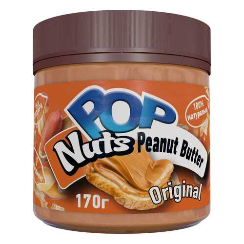 Арахисовая паста POP Nuts Peanut Butter Original, Натуральная, 170г в Мария-Ра