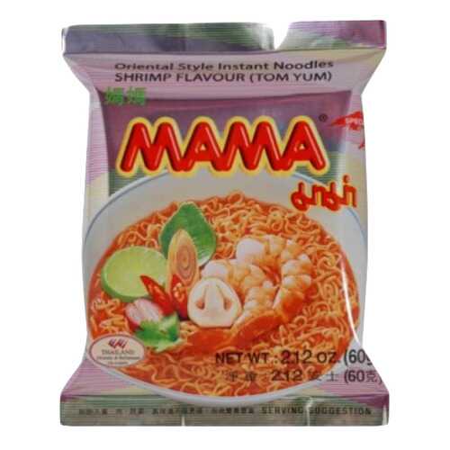 Лапша Mama тайская быстрого приготовления со вкусом креветки том-ям 60 г в Мария-Ра