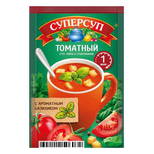 Суперсуп-пюре Русский продукт Суперсытный момент томатный с сухариками 20 г в Мария-Ра