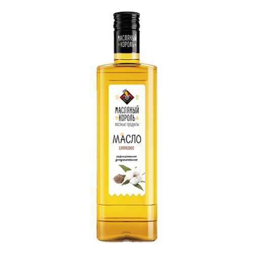 Масло хлопковое Масляный король 100% рафинированное дезодорированное 350 мл в Мария-Ра