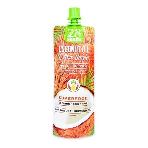 Масло кокосовое 28 SEEDS Extra Virgin холодного отжима 150мл дой-пак Россия в Мария-Ра