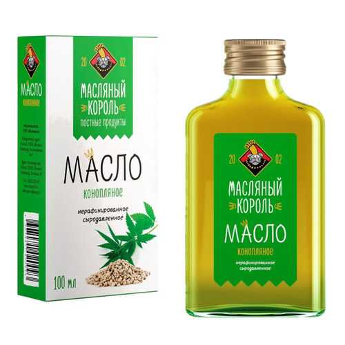 Масло МАСЛЯНЫЙ КОРОЛЬ конопляное 100мл в Мария-Ра