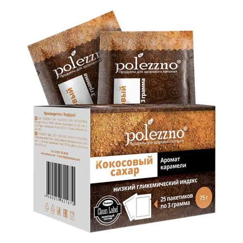 Кокосовый сахар Polezzno в саше 75 г в Мария-Ра