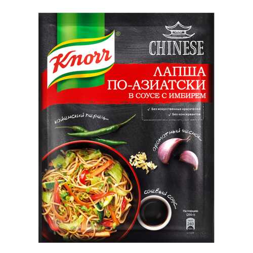 Приправа Knorr лапша по-азиатски в соусе с имбирем 30 г в Мария-Ра