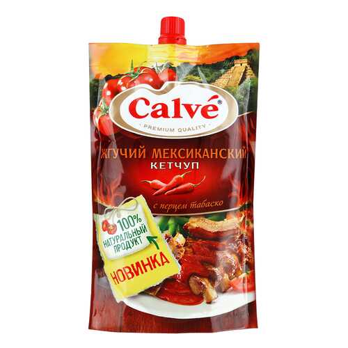 Кетчуп Calve мексиканский острый с перцем табаско 350 г в Мария-Ра
