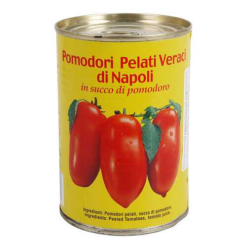 Томаты Sapori di Napoli очищенные в собственном соку консервированные 400 г в Мария-Ра