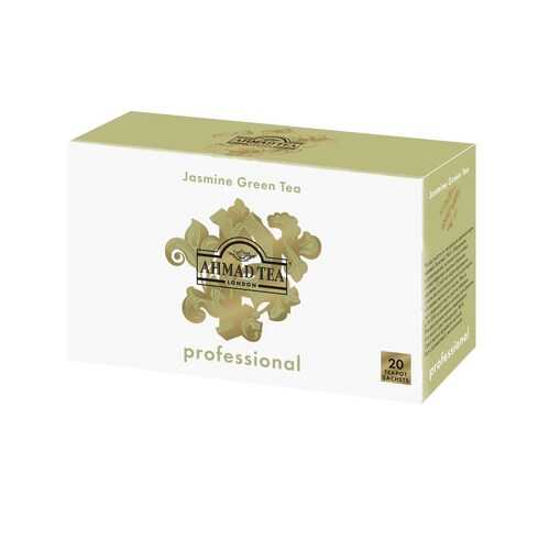 Чай Ahmad Tea Professional Зелёный чай с жасмином, листовой, в пакетах для чайников, 20х5г в Мария-Ра