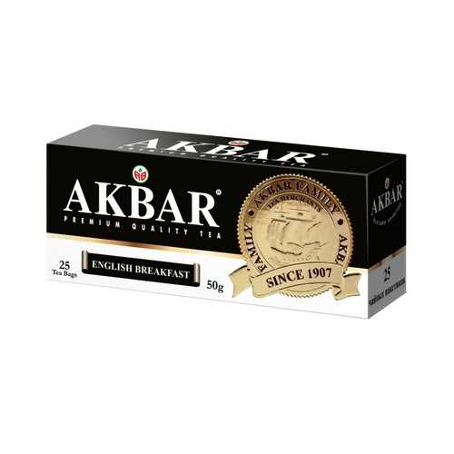 Чай Akbar English Breakfast, черный, 25 пакетиков в Мария-Ра