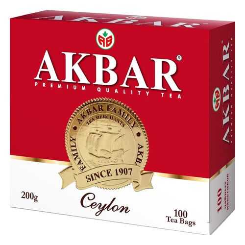 Чай черный Akbar цейлонский 100 пакетиков в Мария-Ра