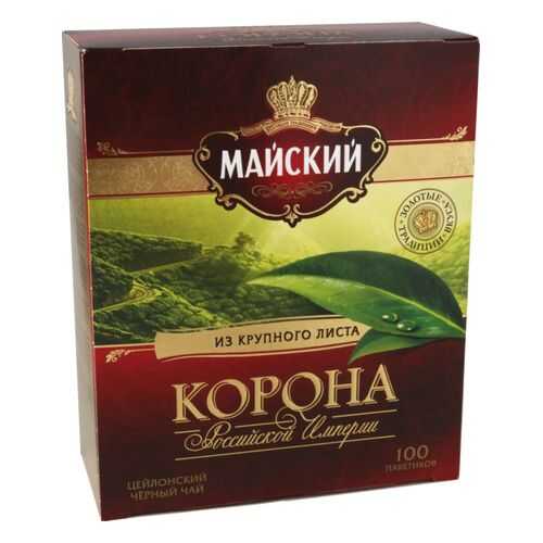 Чай черный Майский корона Российской Империи 100 пакетиков в Мария-Ра