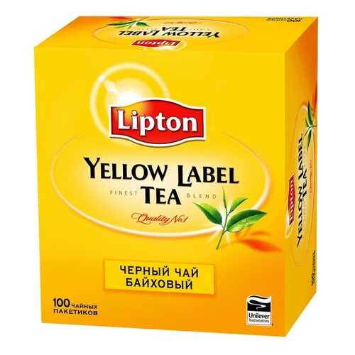 Чай Lipton черный байховый 100 пакетиков 200 г в Мария-Ра