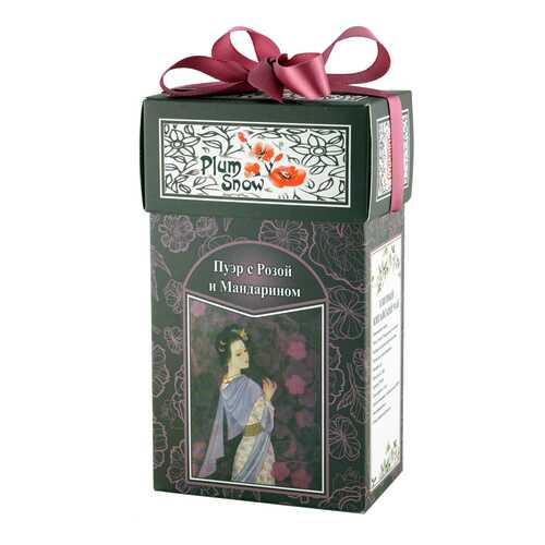 Чай Plum Snow Чёрный чай Пуэр с Розой и Мандарином, чёрный листовой, 100 гр в Мария-Ра
