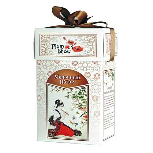 Чай Plum Snow Молочный Пуэр, чёрный листовой, 100 гр в Мария-Ра