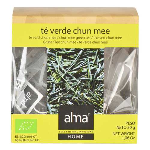 Чай зеленый Alma Home Organic Чунь Ми COFFEE-CENTER S.L. 15*2 г в Мария-Ра
