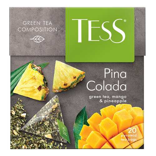 Чай зеленый в пирамидках Tess Pina Colada 20 пакетиков в Мария-Ра