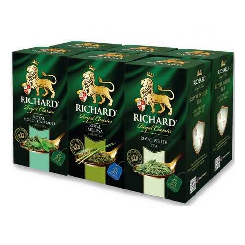 Набор чая Richard Royal Morocan Mint, Royal Melissa, Royal White Tea ассорти 6*25 сашетов в Мария-Ра