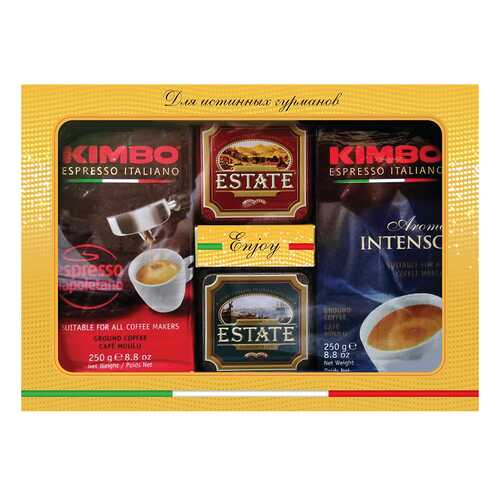 Набор кофе Kimbo 250 г 2 штуки и чай Estate 45 г 2 штуки в Мария-Ра