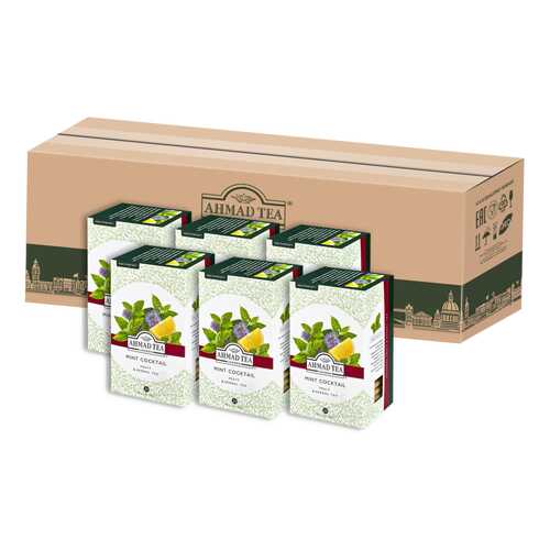 Травяной чай Ahmad Tea с мятой и лимоном Минт коктэйль, в пакетиках 20х1,5г - 6 штук в Мария-Ра