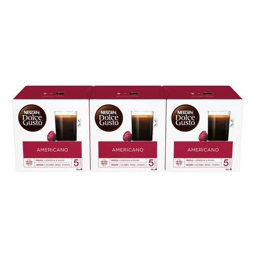 Кофе натуральный жареный молотый Nescafe Dolce Gusto Americano 3 штуки по 16 капсул в Мария-Ра