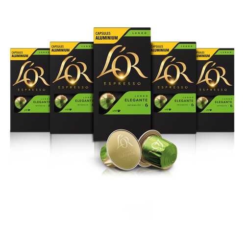 Набор кофе в капсулах L’OR Espresso Lungo Elegante 10 упаковок в Мария-Ра