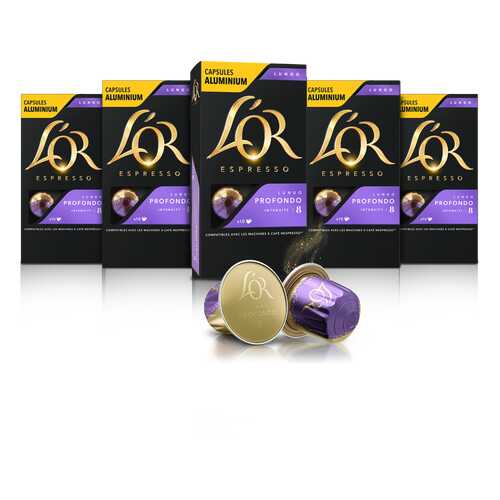 Набор кофе в капсулах L’OR Espresso Lungo Profondo 10 упаковок в Мария-Ра