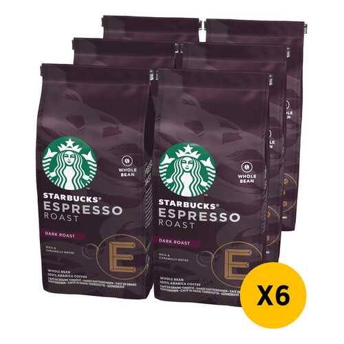 STARBUCKS Dark Esrpesso Roast кофе в зернах 6 штук по 200г в Мария-Ра