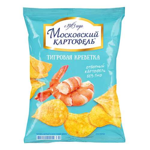 Чипсы картофельные Московский картофель тигровая креветка 150 г в Мария-Ра