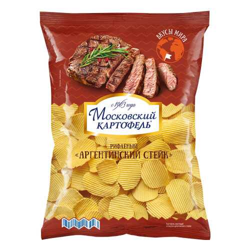 Чипсы картофельные рифленые Московский картофель аргентинский стейк 150 г в Мария-Ра
