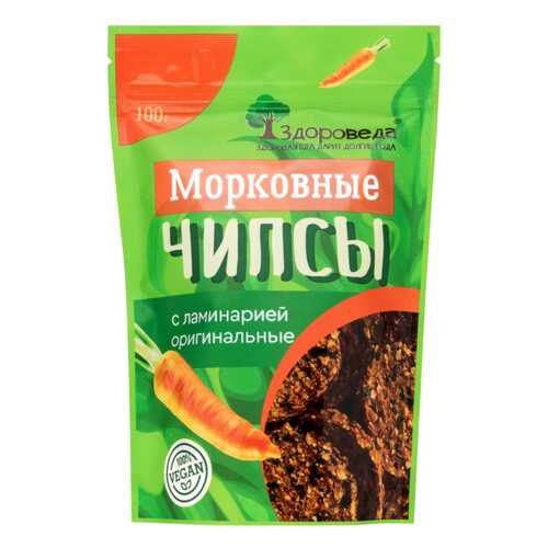 Чипсы морковные Здороведа с ламинарией оригинальные 100 г в Мария-Ра