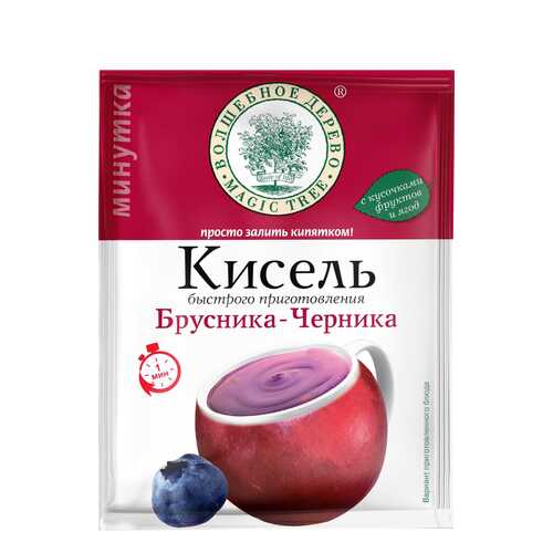 Кисель быстр приготовления Волшебное дерево брусника-черника минутка 30 г в Мария-Ра